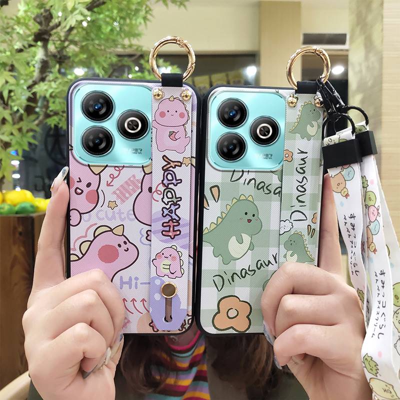Waterproof Wristband Phone Case For ZTE Blade A75 4G/Z2359 Anti-dust Kickstand Durable Dirt-resistant Phone Holder Cute