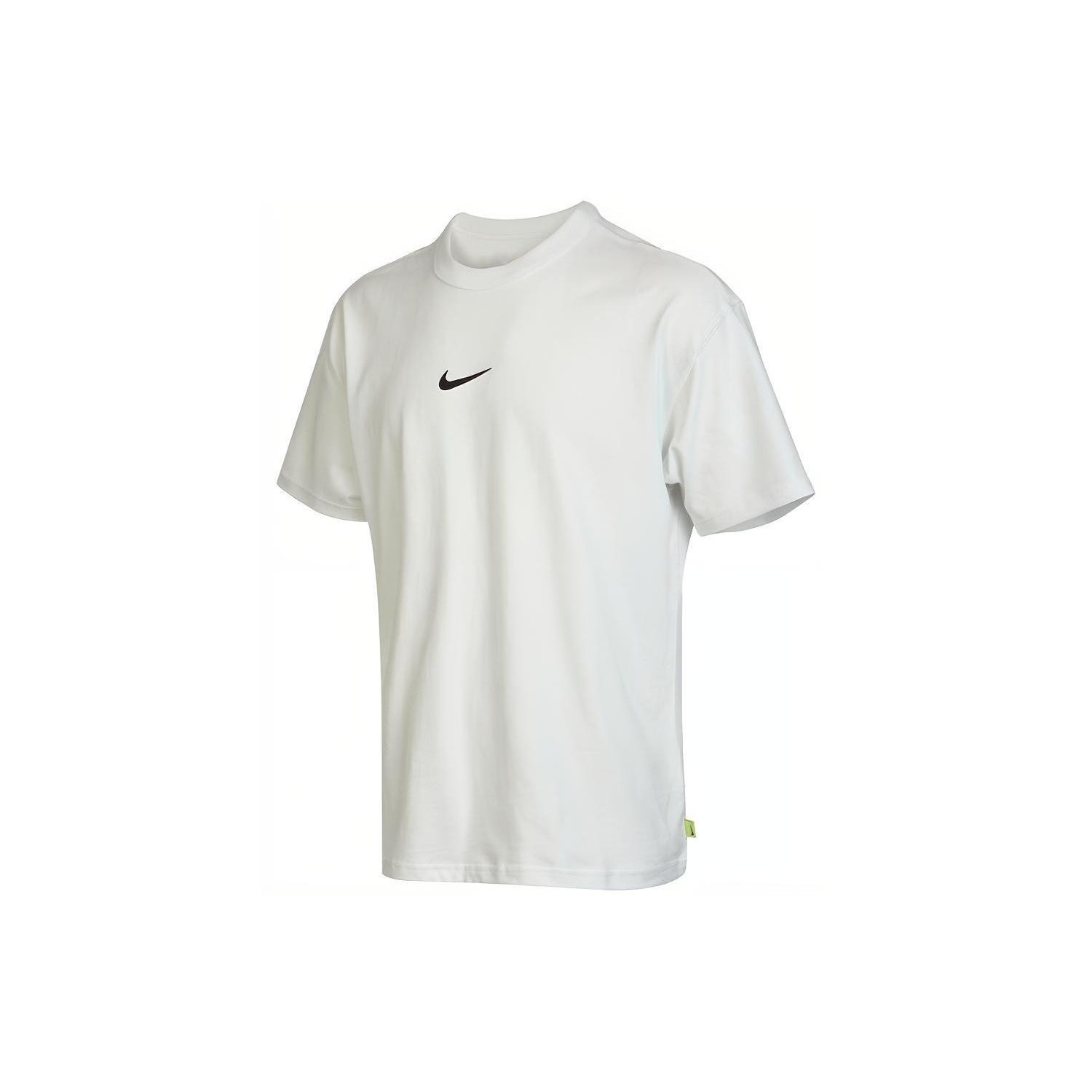 Men s Nike Logo Alphabet Printing Round Neck Loose Sports Short Sleeve White T-Shirt DX6307-121 XL