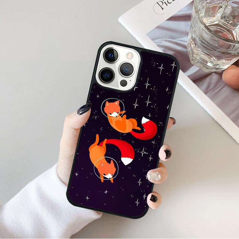 Red Fox Pattern Phone Case For iPhone 17 Air 16 15 14 Max Plus 11 12 13 Pro Max Phone Cover coque