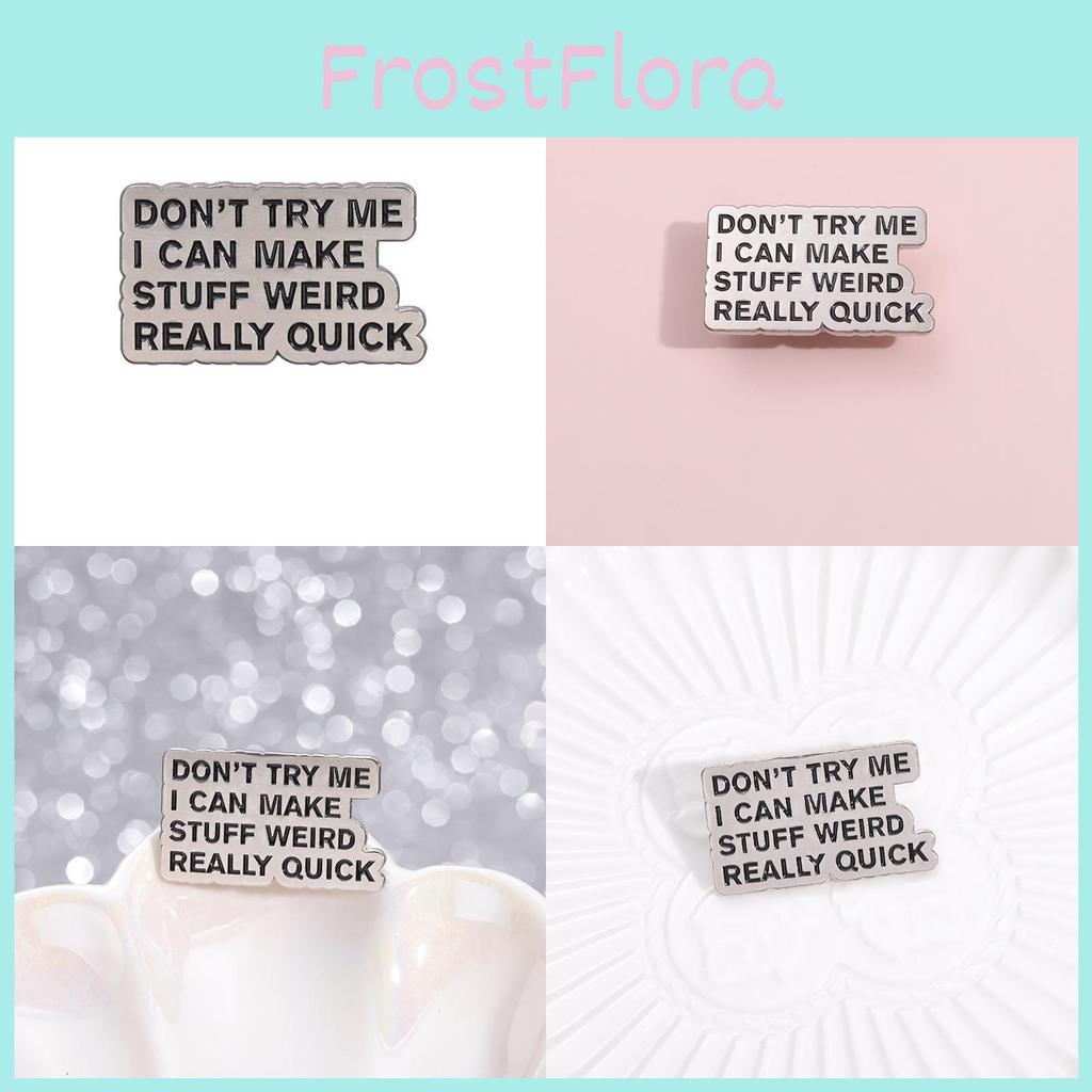 Creative Minimalist Black Letter Metal Brooch Vintage Inspirational Quote Pin For Stylish Individuals