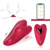 Heart-Shaped Wearable Vibrator with Remote Control & App for Women's Pleasure, Portable Adult Toy