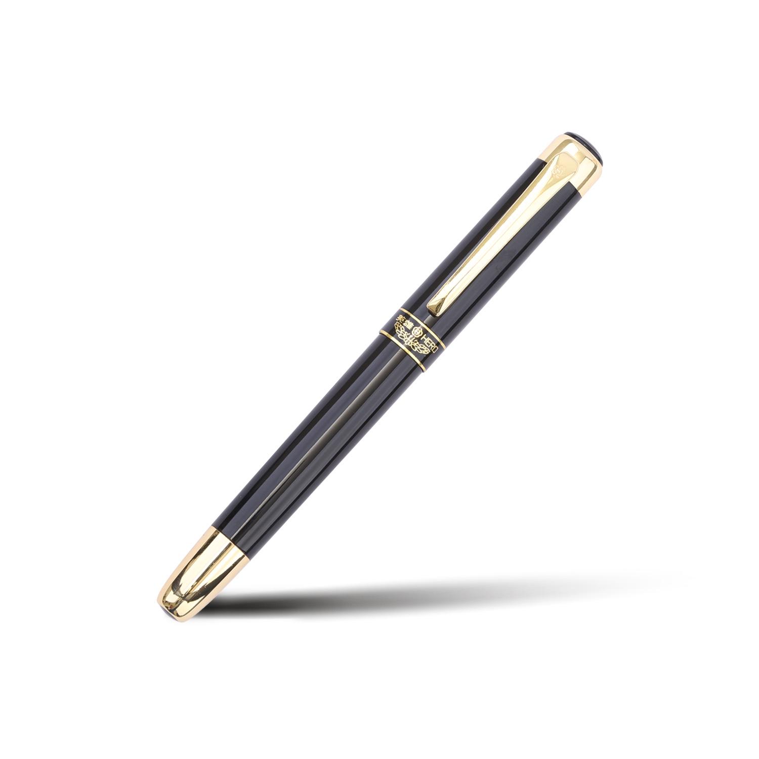 

Hero 9018 Black Liya Calligraphy Pen - Exquisite Stainless Steel Metal for Business & Art Writing 0.5mm Iridium Nib
