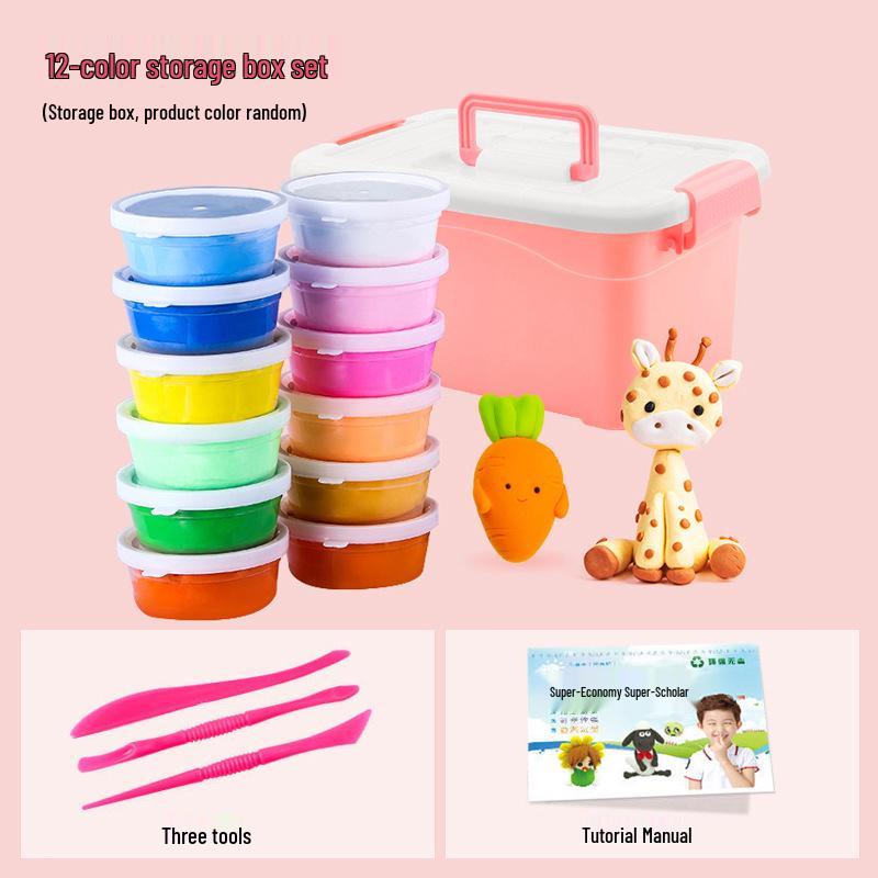 Super Light Non-Toxic Color Clay for Kids - DIY Space Clay Plasticine Set