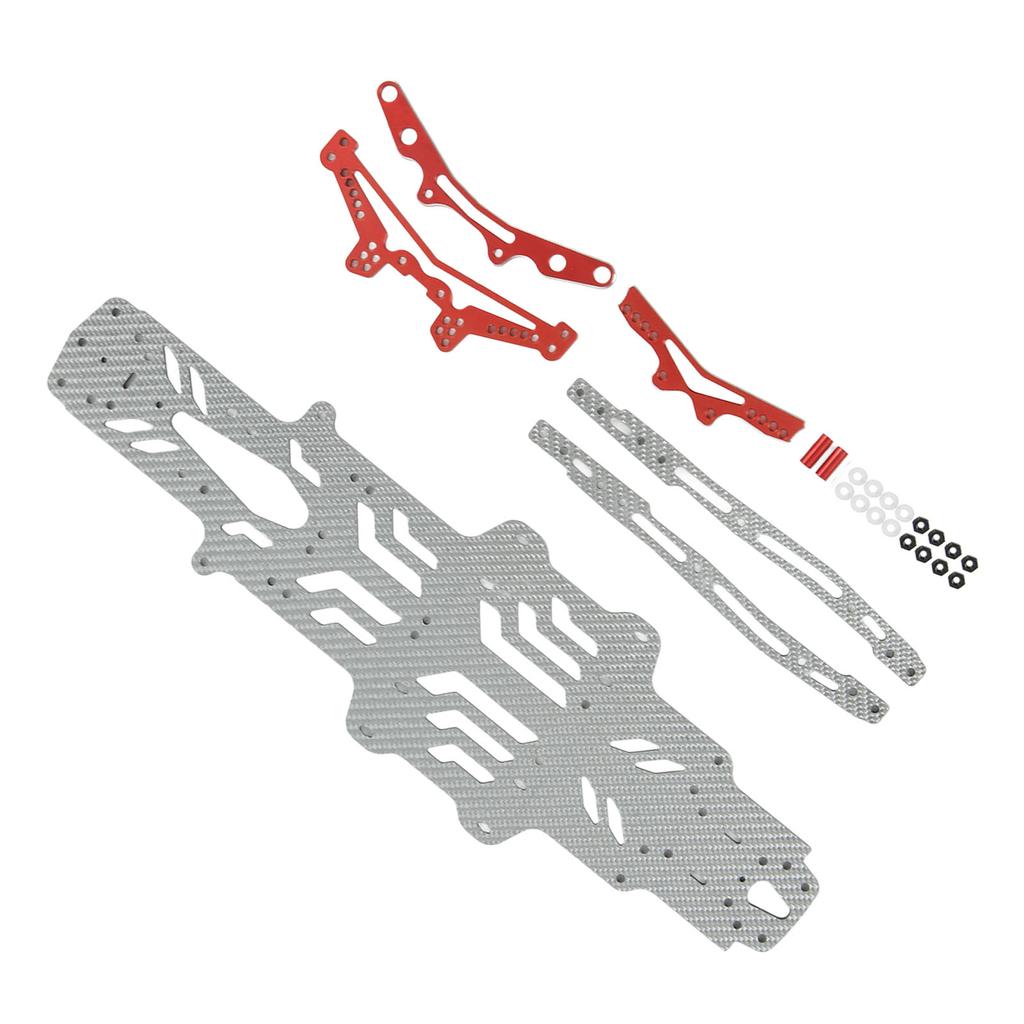 RC Drift Racing Chassis Carbon Fiber Aluminum Alloy RC Car Chassis Plate for MST RMX2.0S RRX2.0S 1 10 Silver
