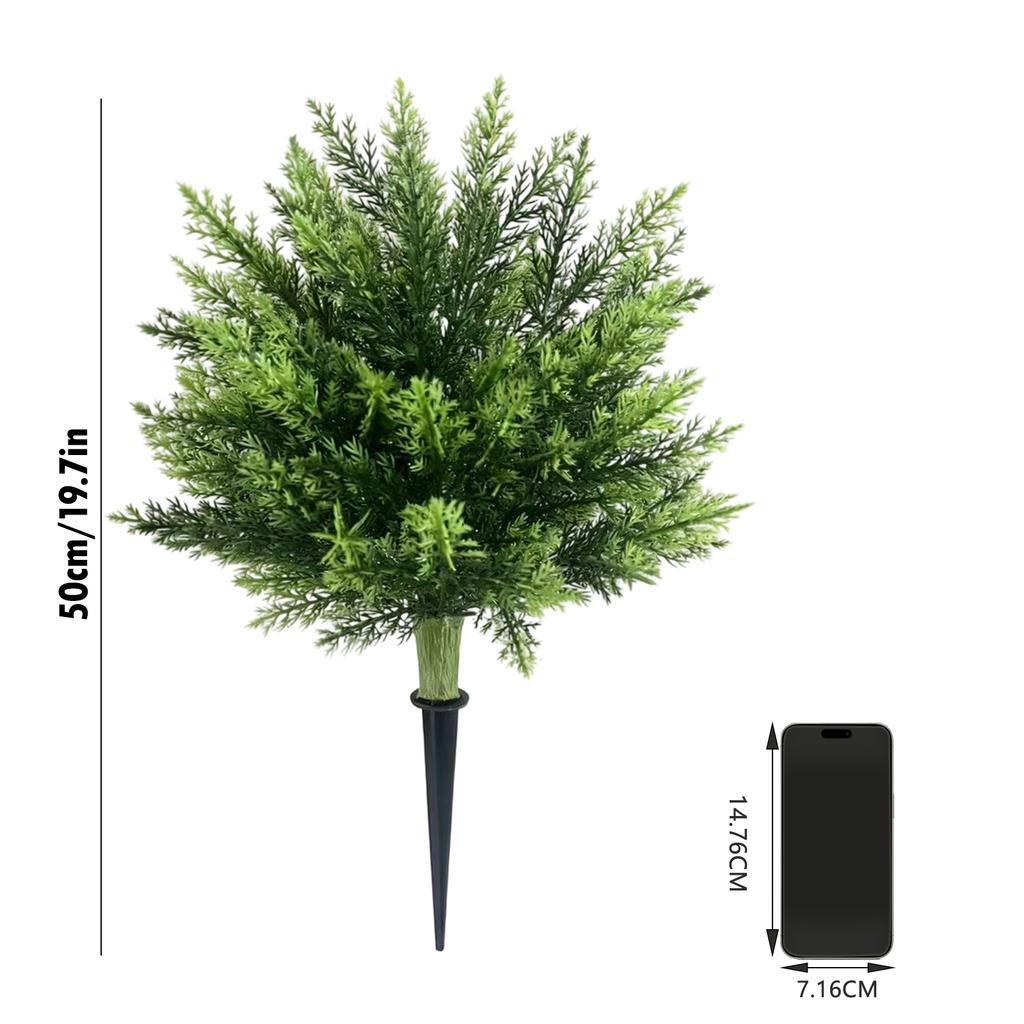 2 Stück Simulation von Zimmer- und Außen-Topfpflanzen