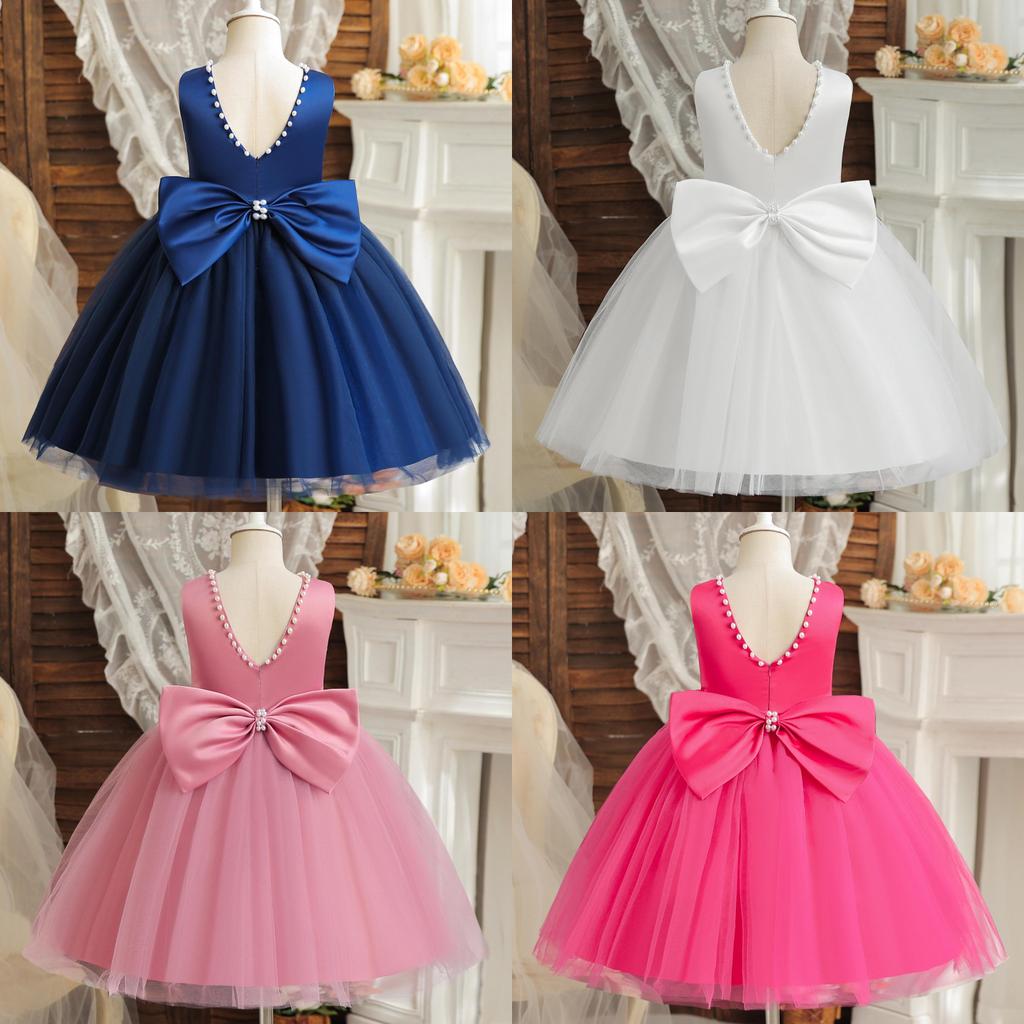 Princess Girls Dress With Tulle Skirt For Birthday Party And Wedding Ceremony