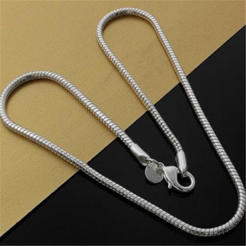 Silver 3mm Snake Chain Necklace 