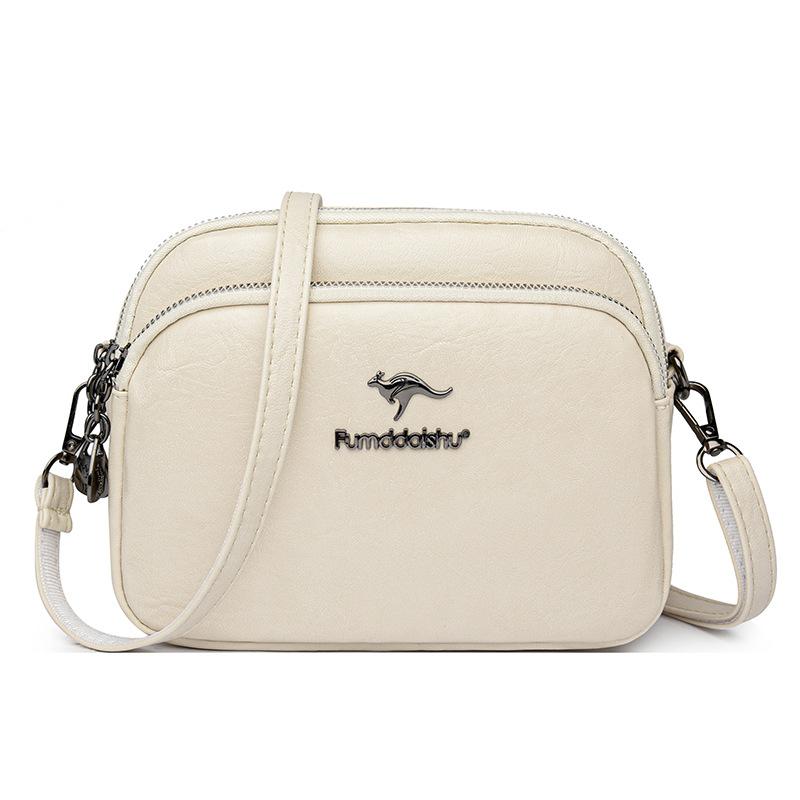 Enaxlad Crossbody-väska - Enkel och Avslappnad Stor Kapacitet Trelagers Damväska