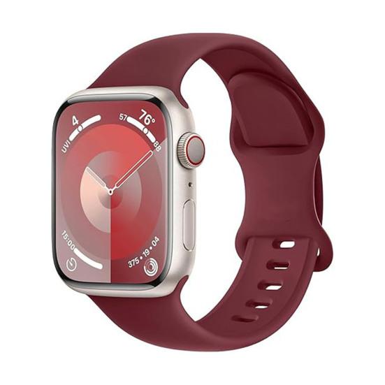 Silicone Watch Band Waterproof Sweat-Proof Replacement Band Soft Solid Color Watch Strap for Apple Watch Series Ultra 2