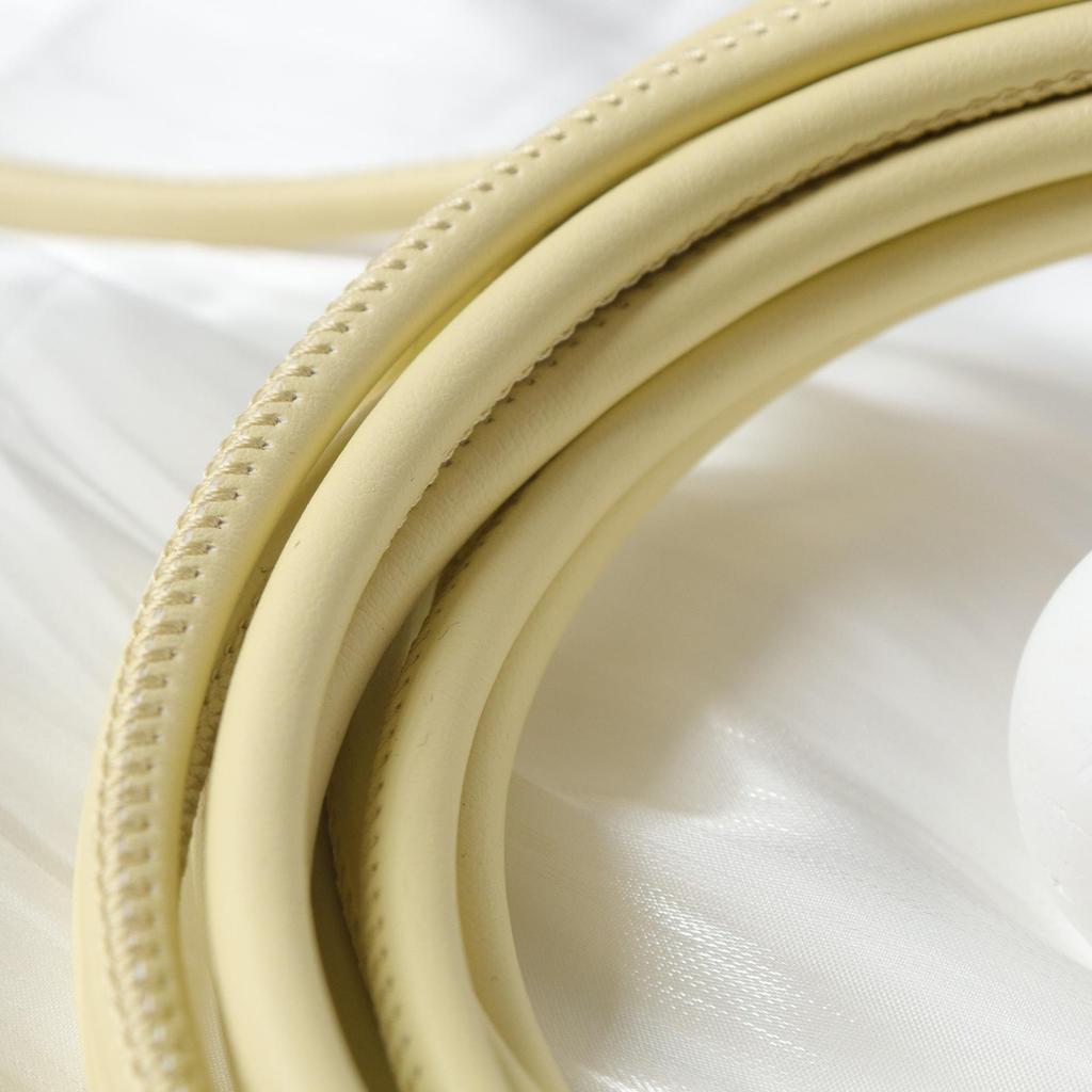 PU Leather Round Handle Strap with Lock Edge Stitching - DIY Traction Weaving Ornament E18