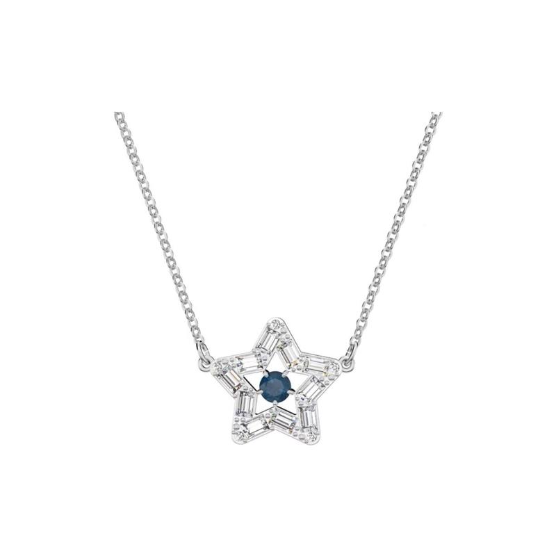 Swarovski STELLA wishing star meaning clavicle chain for women 5639186 серебряный