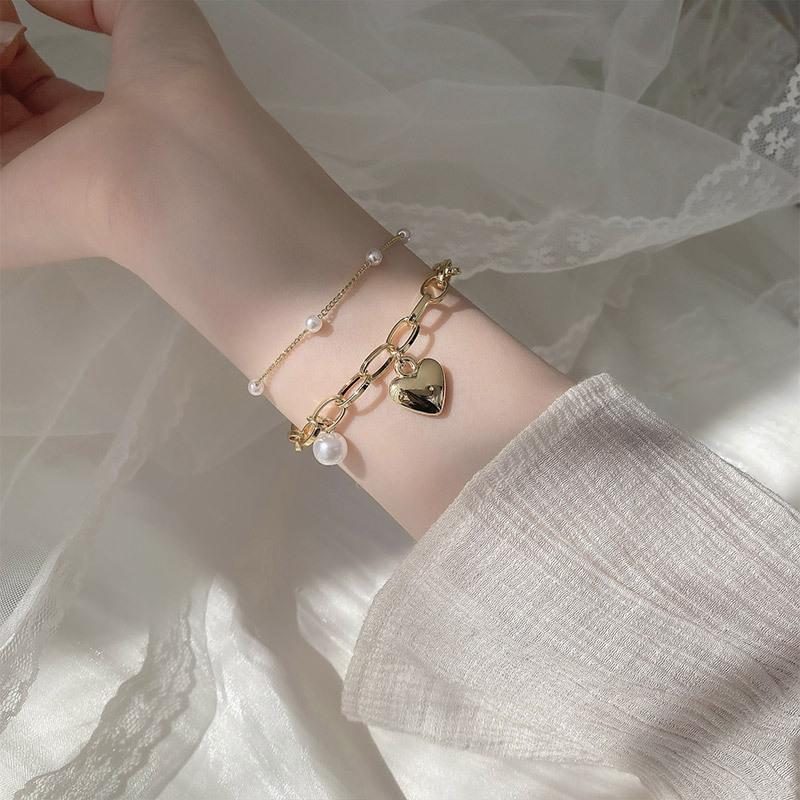 Pearl Bracelets Adjustable Elegant Lightweight Waterproof Rustproof Fashion Jewelry for Women Daily Party Wear Gift