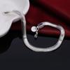 Exquisite Korean-Style Silver Snake Bone Bracelet - 6M Flat Design