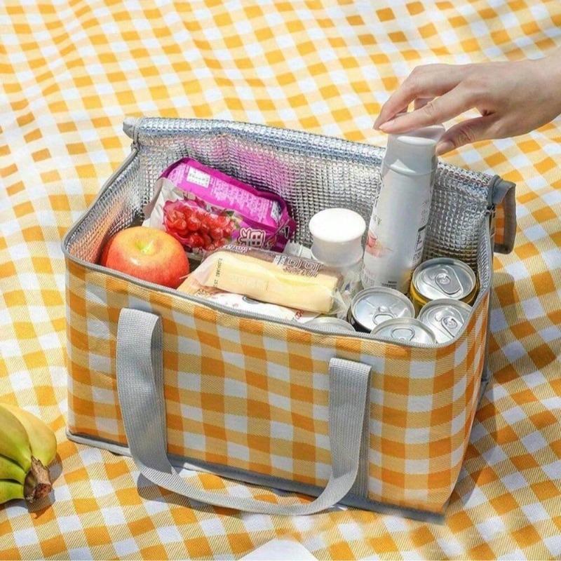 Foldable Waterproof Insulated Picnic Basket for Camping and Beach Trips with Portable Lunch Storage and Thermal Cooler Box