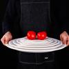 14-inch White Ceramic Oval Fish Plate