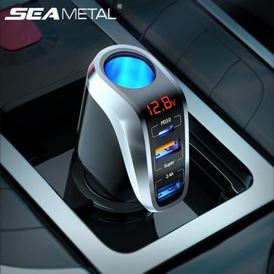 Autoladegerät, drei USB-Anschlüsse, Schnellladung, QC3.0-Anschlüsse, Adapter, PC, 20 W, 66 W, Aufladen von Autotelefonen