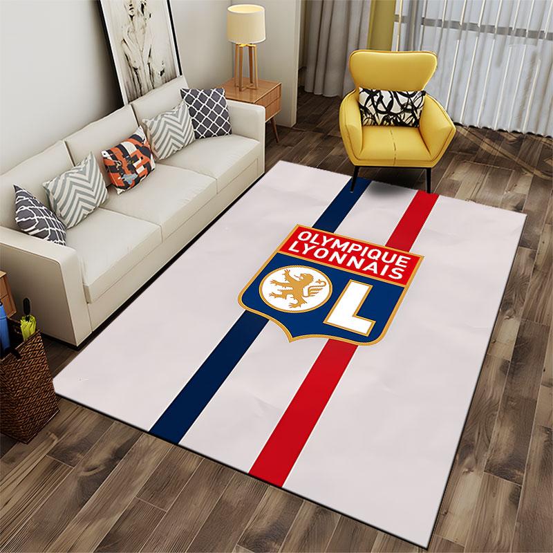 Olympique Lyonnais Logo Carpet suitable as a non-slip mat for the living room or bedroom sofa