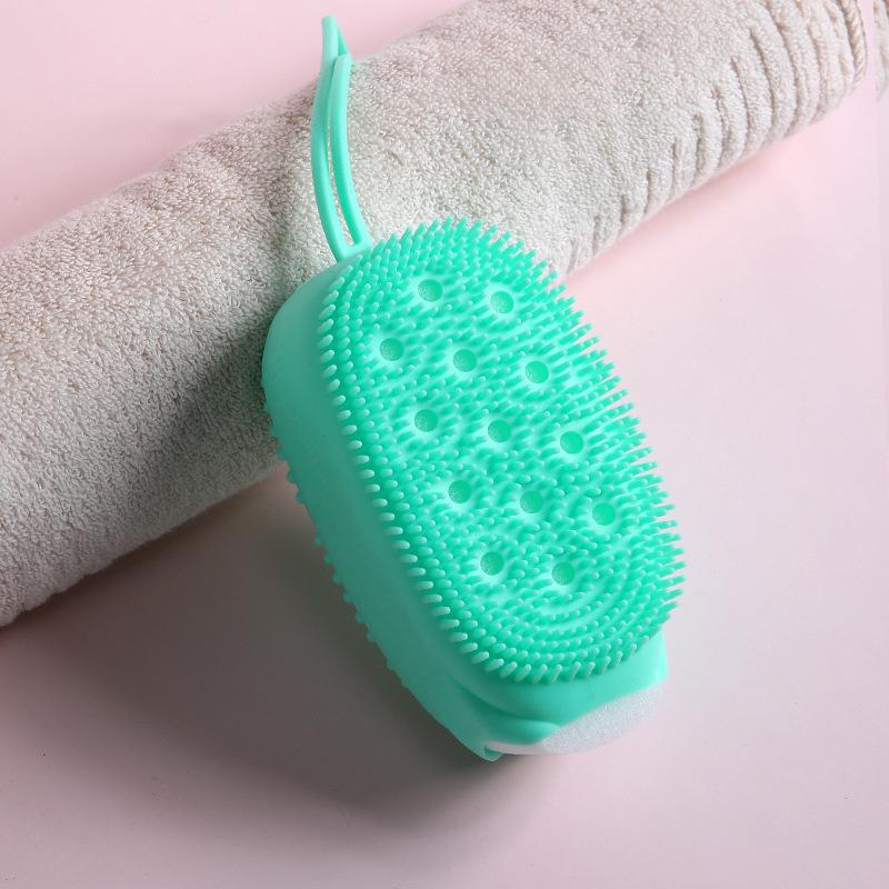 Dual-Sided Silicone Bubble Bath Brush & Back Scrubber