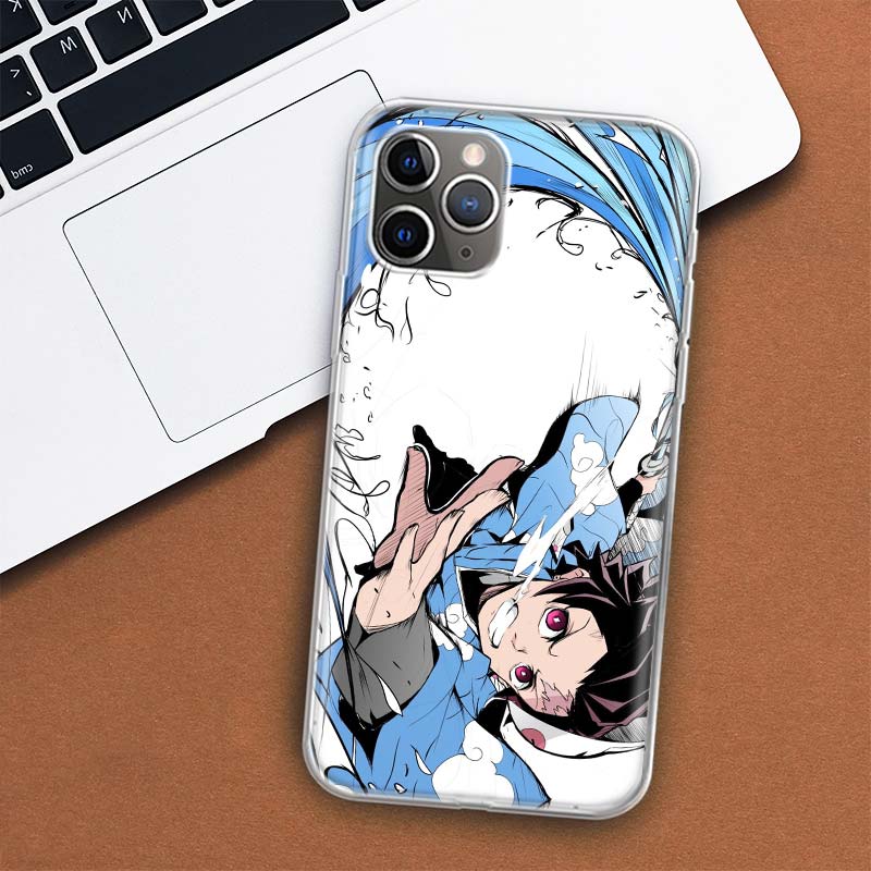 Kimetsu No Yaiba Demon Slayer Handyhülle Für Apple iPhone 11 12 13 14 Pro 7 XR X XS Max 6 6S 8 Plus + Mini 5 SE Druck Weiche Hülle