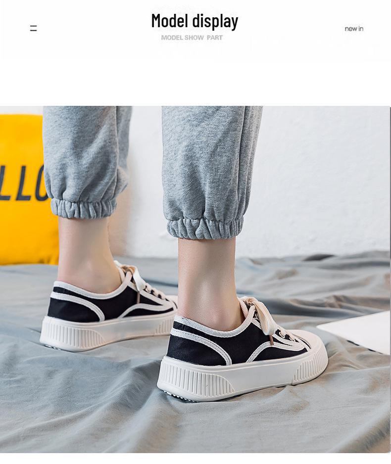 2025 Women's Canvas Shoes: Spring/Summer Thick-Soled Casual Sneakers
