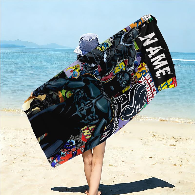 Personalized "Spider-Man: Heroic Journey" Beach Towel Microfiber Beach Towel Thin Absorbent for Beach Swimming Yoga Bath Sports. 0910239