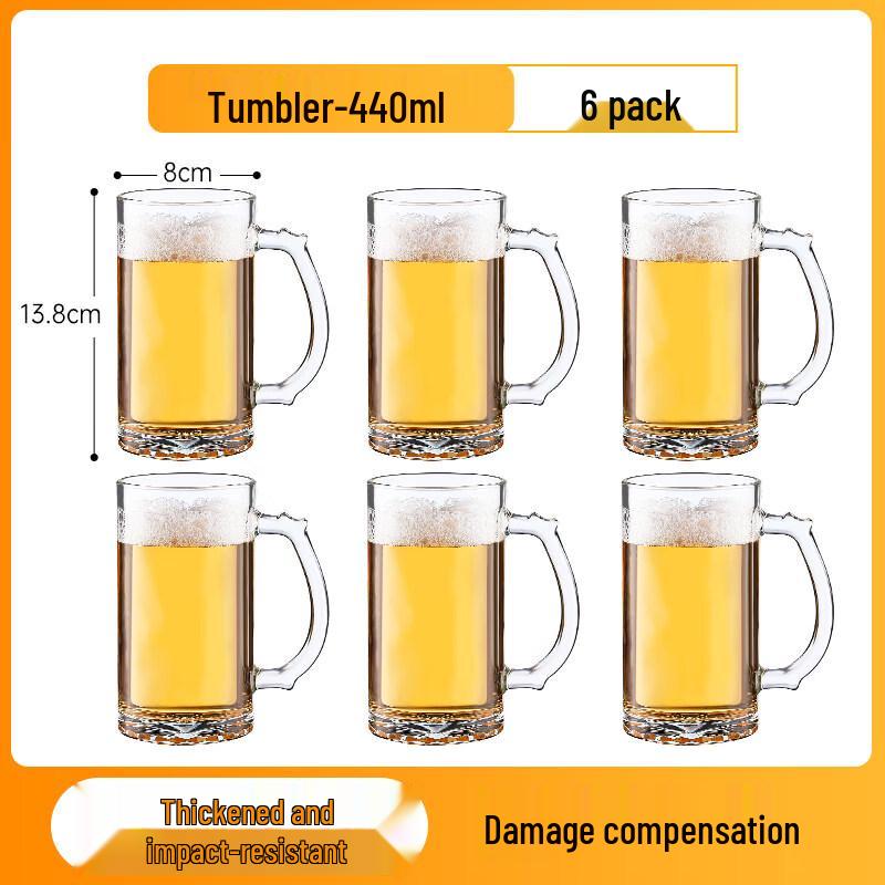 ZISIZ Handmade Glass Beer Mug