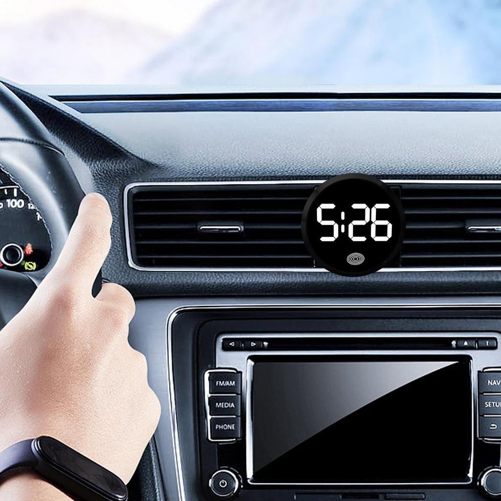 Car Dashboard Electronic Clock, Digital Dashboard Car Clock | Dashboard Electronic Clock, Touch Activated