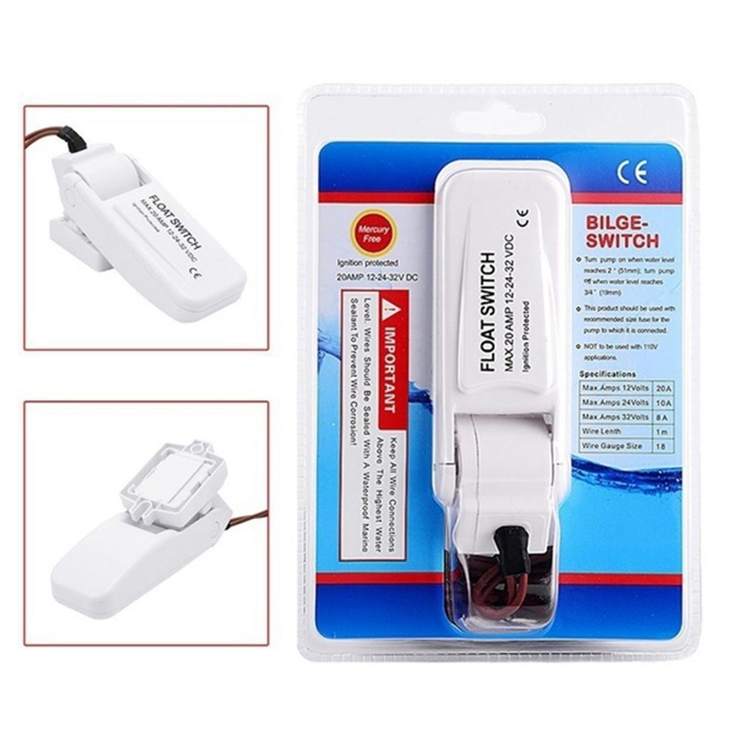 12V 1100GPH Automatic Boat Bilge Pump Float Switch Bilge Switches Flow Sensor for Electric Water Pump