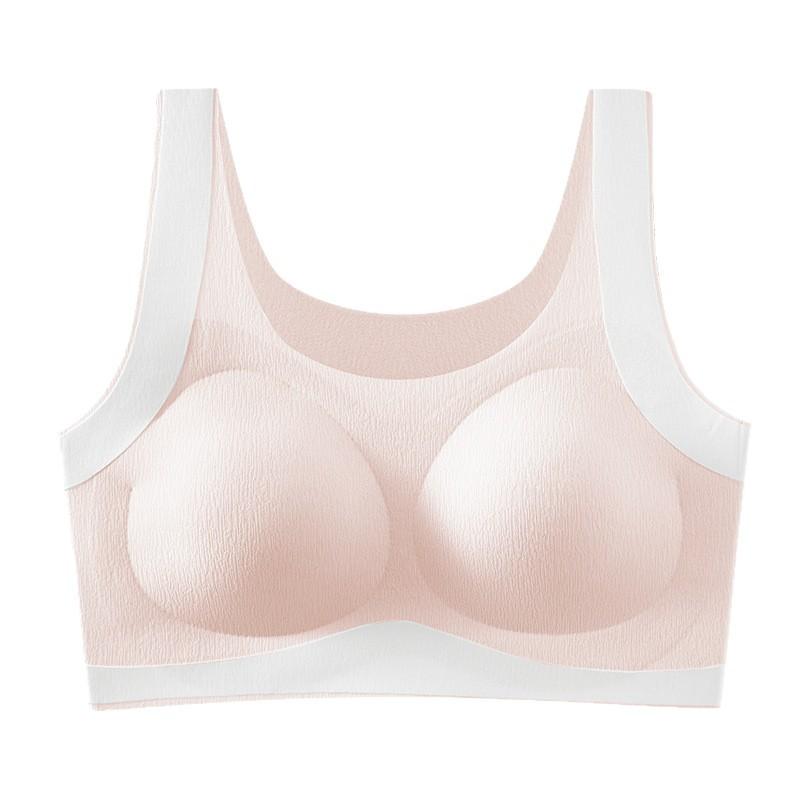 Girls' Development Underwear Fixed Cup-year-old Junior High School and High School Students' Sports Shock-proof Small Vest Seamless Bra Cover