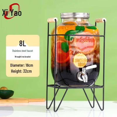 Xiyao 8L Glas-Getränkespender mit Ständer