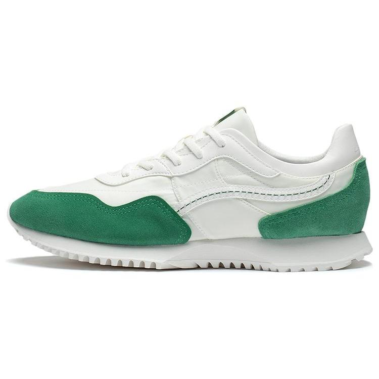 New LiNing CF Linen Woven Durable Breathable Low Top Casual Shoes Men's White Green AGCT173-5