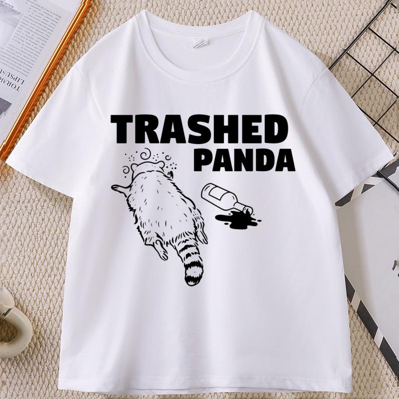 

Drunk Raccoon T Shirt Trash Panda Tshirt Funny Raccoon Meme Tshirt Animal Printed Loose Round Neck Tees Comfortable Streetwear 4XL