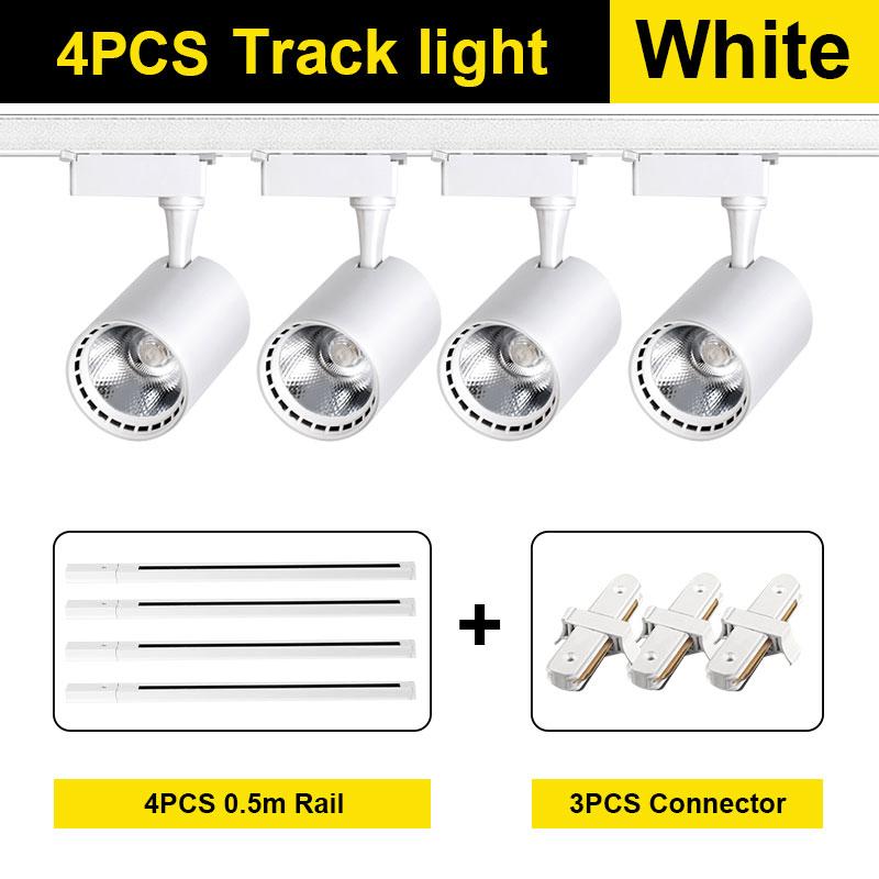 Led Track Light AC220V COB Spotlight Rail Lighting 12W 20W 30W 40W  Set Led Track Rail Spotlight Clothing Store Shop Home