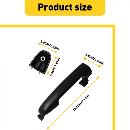 Rear Outside or Door Left Primed Right Handle for 06-2010 Hyundai