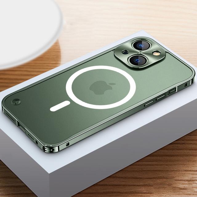 

Роскошный высококачественный металлический магнитный чехол для телефона Iphone 14 13 12 11 Pro Max Magsafe с беспроводной зарядкой, алюминиевый магнитный чехол Funda For iPhone 13 Pro