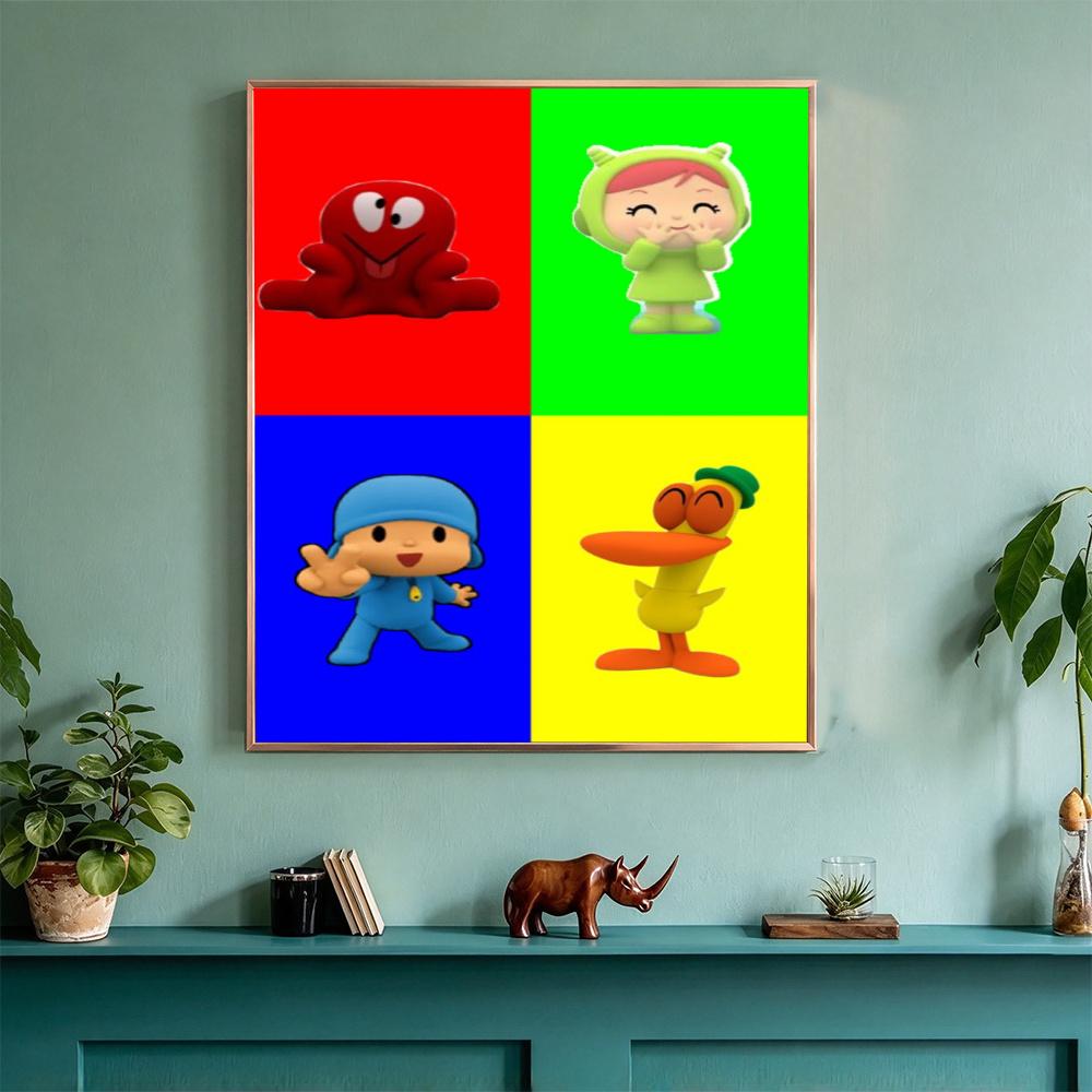 Pocoyo 5D Diy Diamond Painting Round Diamond Diy Frameless Holiday Artwork Suitable For Home Office Wall Decoration