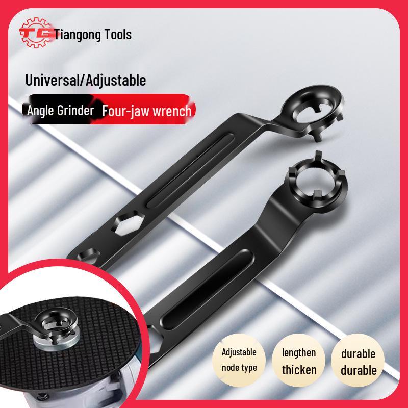 

Модернізований ключ для кутової шліфмашини: Чотирьохкулачковий регульований ключ для кутових шліфмашин - Потовщений для легкого розбирання. New Upgrade 4-Jaw Angle Grinder Wrench (1-Pack)