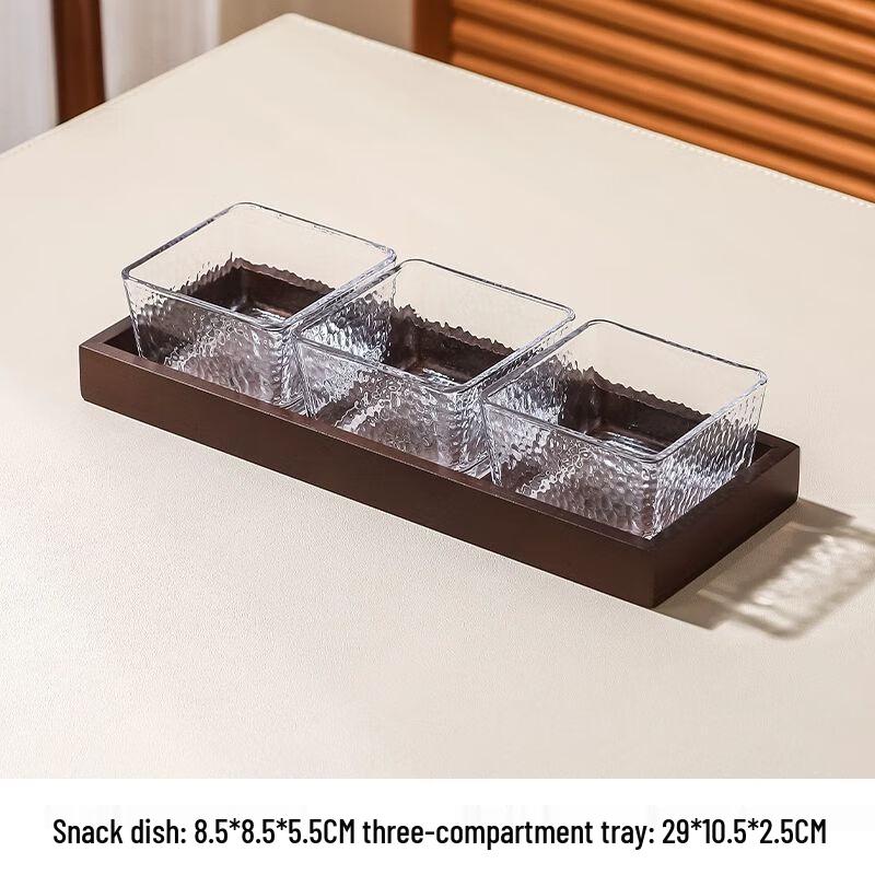 European Style Glass Snack & Fruit Serving Dish