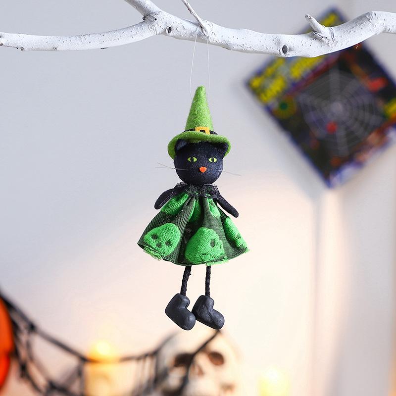 2025 Halloween Decoration Witch Hanging Pendant Pumpkin Black Cat Tree Ornaments Skeleton Charms for Festive Home Party Supplies