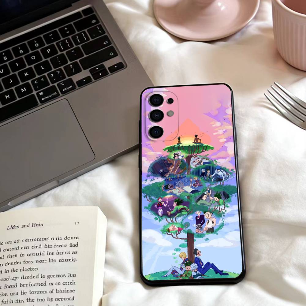 HEISS Anime H-Hunter x Hunter Handyhülle Für Samsung S25,24,23,22,30,21,10,9,Ultra,Plus,Lite,FE,4,5 G Weiche Schwarze Hülle