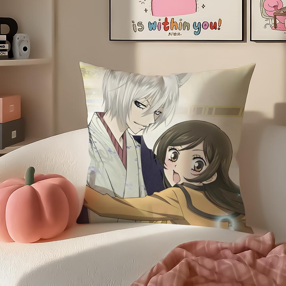 Romantic Japanese Anime kKamisama Love Cushion Cover Pillowcase Short Plush Invisible zipper Room Sofa Cushion Cover 30X30cm