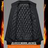 Men's Winter Stand Collar Cotton Jacket - Business Casual for Middle-aged & Elderly