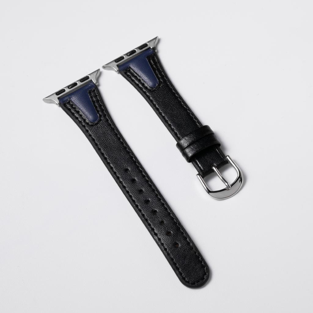 Leather Band for Apple Watch Series 11 10 9 8 7 6 5 4 SE Slim Strap for Iwatch 38mm 40mm 41mm 42mm 45mm 49mm Two Color Bracelet