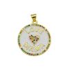 European and American new sports style kicked into the world standard football drip oil colored zircon inlaid necklace pendant