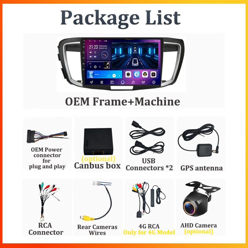 Car Multimedia Player For HondaAccord 9 2.4L 2.0L 2012-2018 Stereo Head Unit Car Radio Wireless Android Autoradio Touch Screen