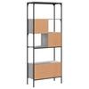 Bookshelf 5 Shelves Grey Sonoma 76 x 33 x 188.5 cm Particleboard
