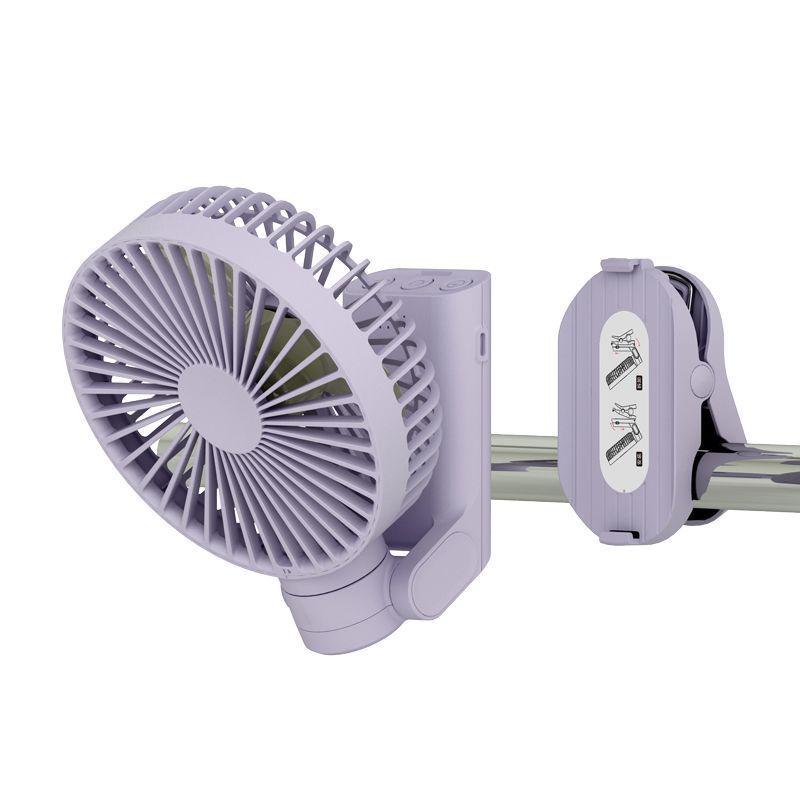 48-Hour Battery Silent Oscillating Portable Folding Fan with Magnetic Clip