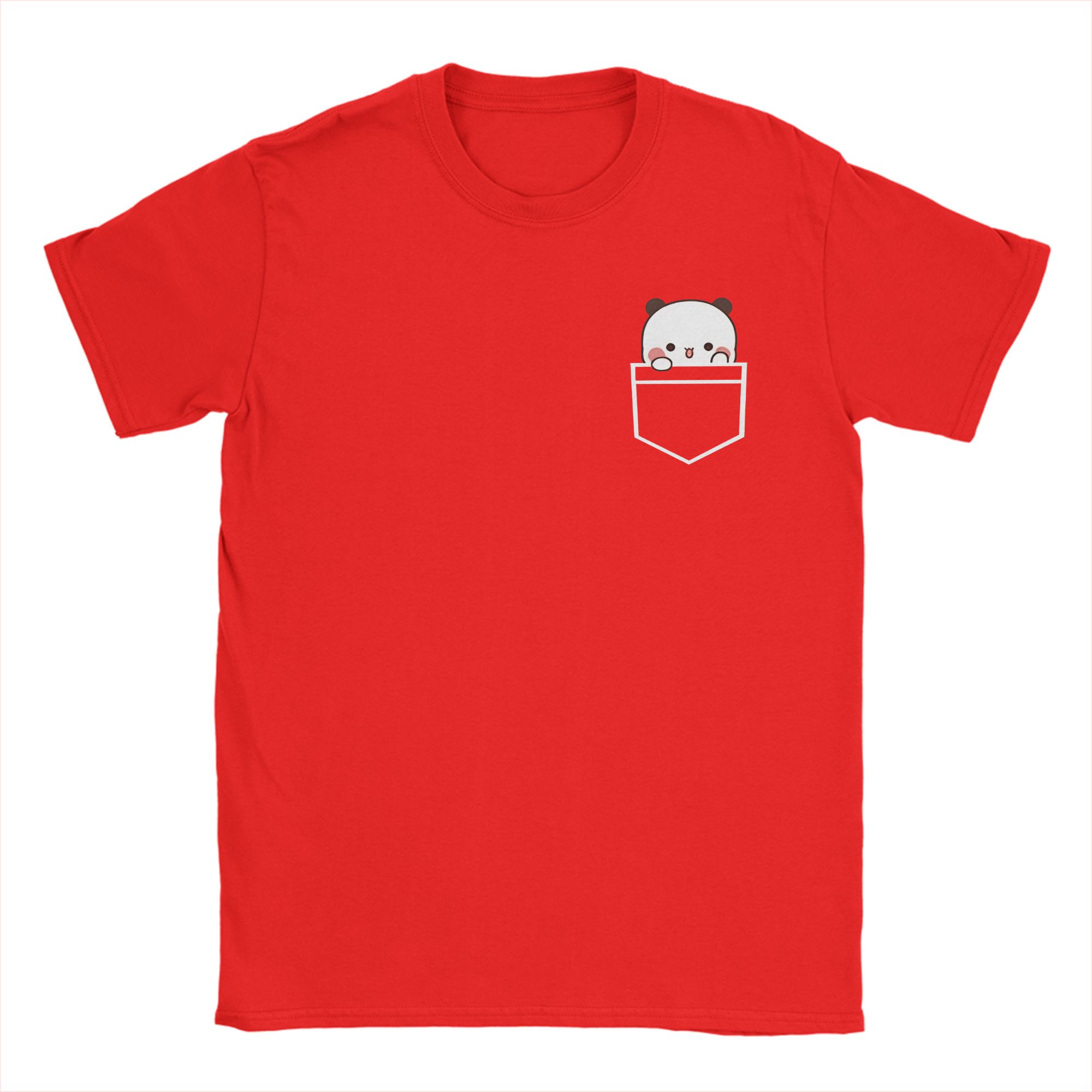 

Cute Bubu in pocket T Shirt for Men Pure Cotton Vintage TShirt Round Neck Tee Shirt Short Sleeve Tops 4XL 5XL S