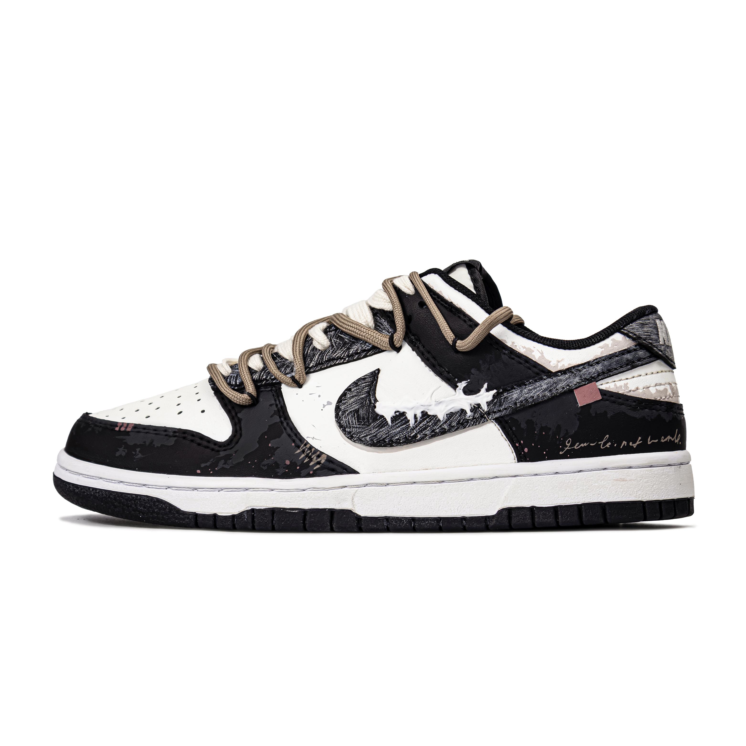 

Nike Dunk Skateboard Shoes Unisex Low Top Black/White DD1391-100(Team177-) 42.5