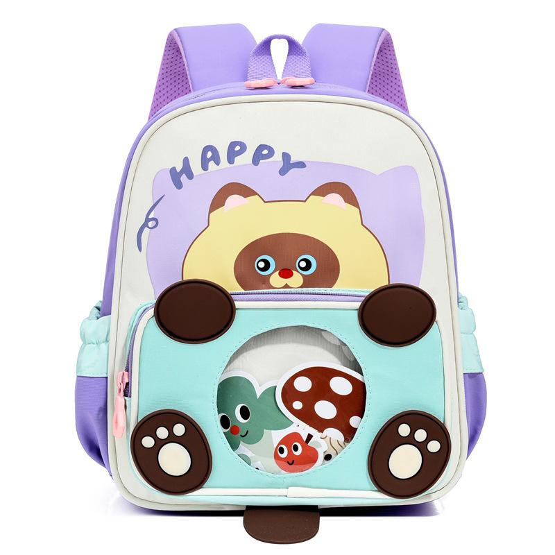 Kids Cartoon Backpack Cute Kindergarten School Bag for Boys Girls Ages 3-6 Lightweight Preschool Daypack for Toddler Kid Bags